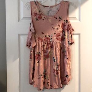 Pink blush maternity top